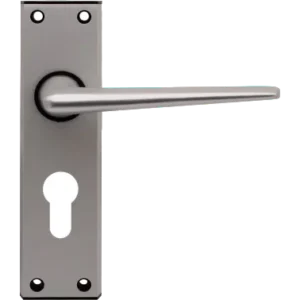 Ellbee Key hole lock Door Handle (Pair) Aluminium