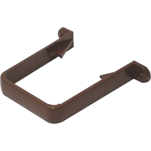 Square Line Downpipe Clip 65mm Brown