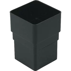 Square Line Downpipe Joiner Socket Black