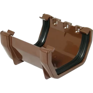 Square Line Gutter Union Bracket Brown